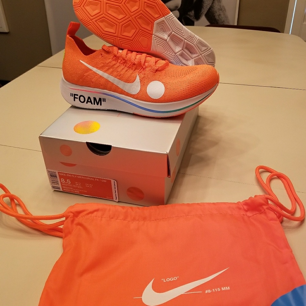 Nike Mercurial NRG x Off-white Zoom Fly Size 8.5 - Picture 4 of 7